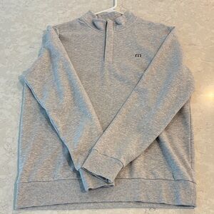 Travis Mathew (M) Gray Quarter-Zip Pullover